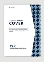 Annual report vector template with arrow pattern