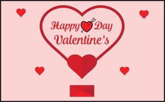 Happy Valentine's Day banners, paper art style with gift box. vector