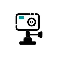 Action camera icon vector, solid illustration, pictogram isolated on white vector