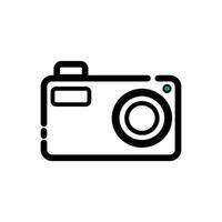 Camera vector icon. Photo line vector icon minimalistic flat design.