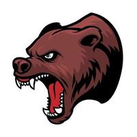 grizzly bear head vector