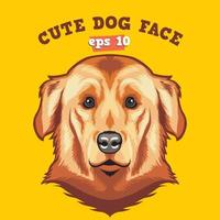 cute dog face vector