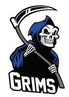 grim reaper mascot vector