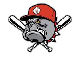 bulldog as a baseball mascot vector