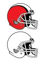 football helmet set vector