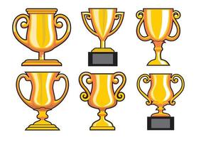 collection of trophy vector