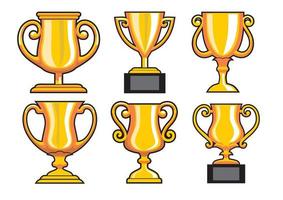 collection of trophy vector