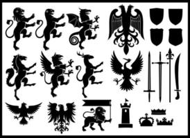 heraldry vector set