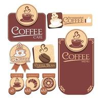 colección de conjunto de etiquetas de café vector