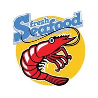 prawn shrimp sefood vector