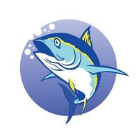 tuna mascot logo vector