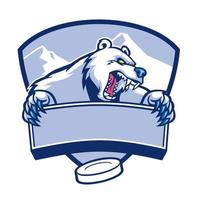 logotipo de la mascota del oso polar vector