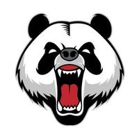 panda head mascot vector