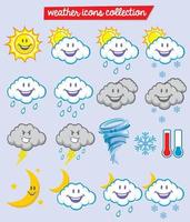 weather object characters set vector