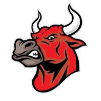 angry bull head mascot vector