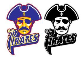 pirate head mascot vector