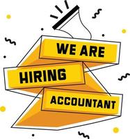 Hiring Post for Accountant vector