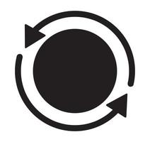 Recycle vector sign. Circular rotation arrows design.