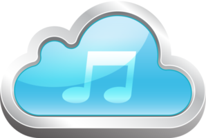 iconos de carga de música en la nube png