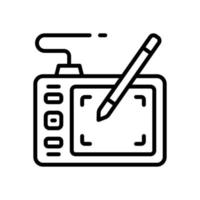 icono de tableta de dibujo para su sitio web, móvil, presentación y diseño de logotipo. vector