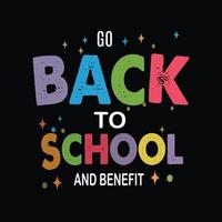 Back To School T-shirt Design vector