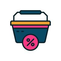 shopping basket icon for your website, mobile, presentation, and logo design. vector