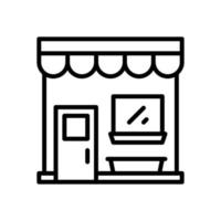 icono de tienda para su sitio web, móvil, presentación y diseño de logotipo. vector