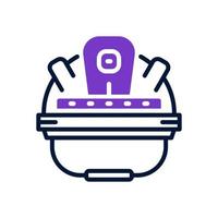 icono de casco para su sitio web, móvil, presentación y diseño de logotipo. vector