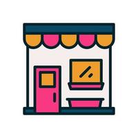 icono de tienda para su sitio web, móvil, presentación y diseño de logotipo. vector