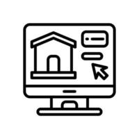 icono de computadora para su sitio web, móvil, presentación y diseño de logotipo. vector