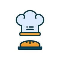 icono de sombrero de chef para su sitio web, móvil, presentación y diseño de logotipo. vector