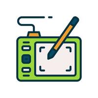 icono de tableta de dibujo para su sitio web, móvil, presentación y diseño de logotipo. vector