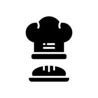 icono de sombrero de chef para su sitio web, móvil, presentación y diseño de logotipo. vector