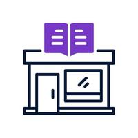 icono de la tienda de libros para su sitio web, móvil, presentación y diseño de logotipo. vector