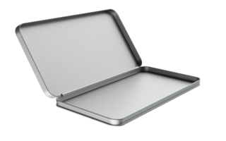 caja de lápices de plata rectangular caja de acero inoxidable en blanco para lápiz o papelería