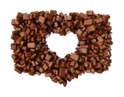 Like Button Heart Shape made of chocolate Chips Chocolate Pieces Love Sign png