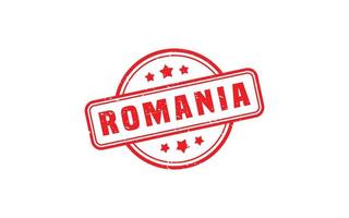 goma de sello de rumania con estilo grunge sobre fondo blanco vector