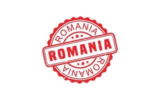 goma de sello de rumania con estilo grunge sobre fondo blanco vector