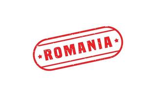 goma de sello de rumania con estilo grunge sobre fondo blanco vector