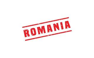 goma de sello de rumania con estilo grunge sobre fondo blanco vector