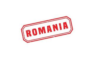 goma de sello de rumania con estilo grunge sobre fondo blanco vector