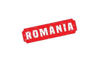 goma de sello de rumania con estilo grunge sobre fondo blanco vector