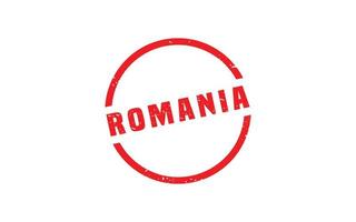 goma de sello de rumania con estilo grunge sobre fondo blanco vector