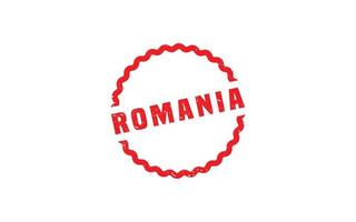 goma de sello de rumania con estilo grunge sobre fondo blanco vector