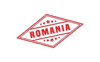 goma de sello de rumania con estilo grunge sobre fondo blanco vector