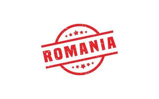 goma de sello de rumania con estilo grunge sobre fondo blanco vector