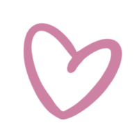 Pink heart digital clipart png