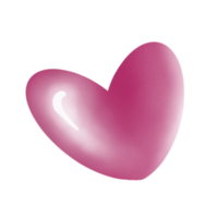 Pink heart digital clipart png