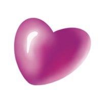 Pink heart digital clipart png
