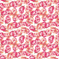 Tulips seamless pattern. Watercolor illustration png